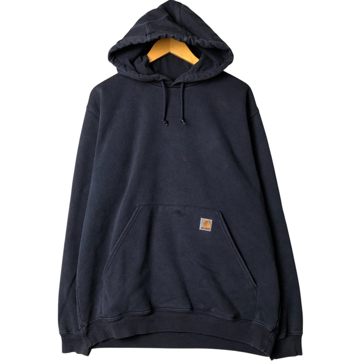 Carhartt Sweat Pullover Hoodie Men's Size L cotton navy blue type Vintage Second Hand