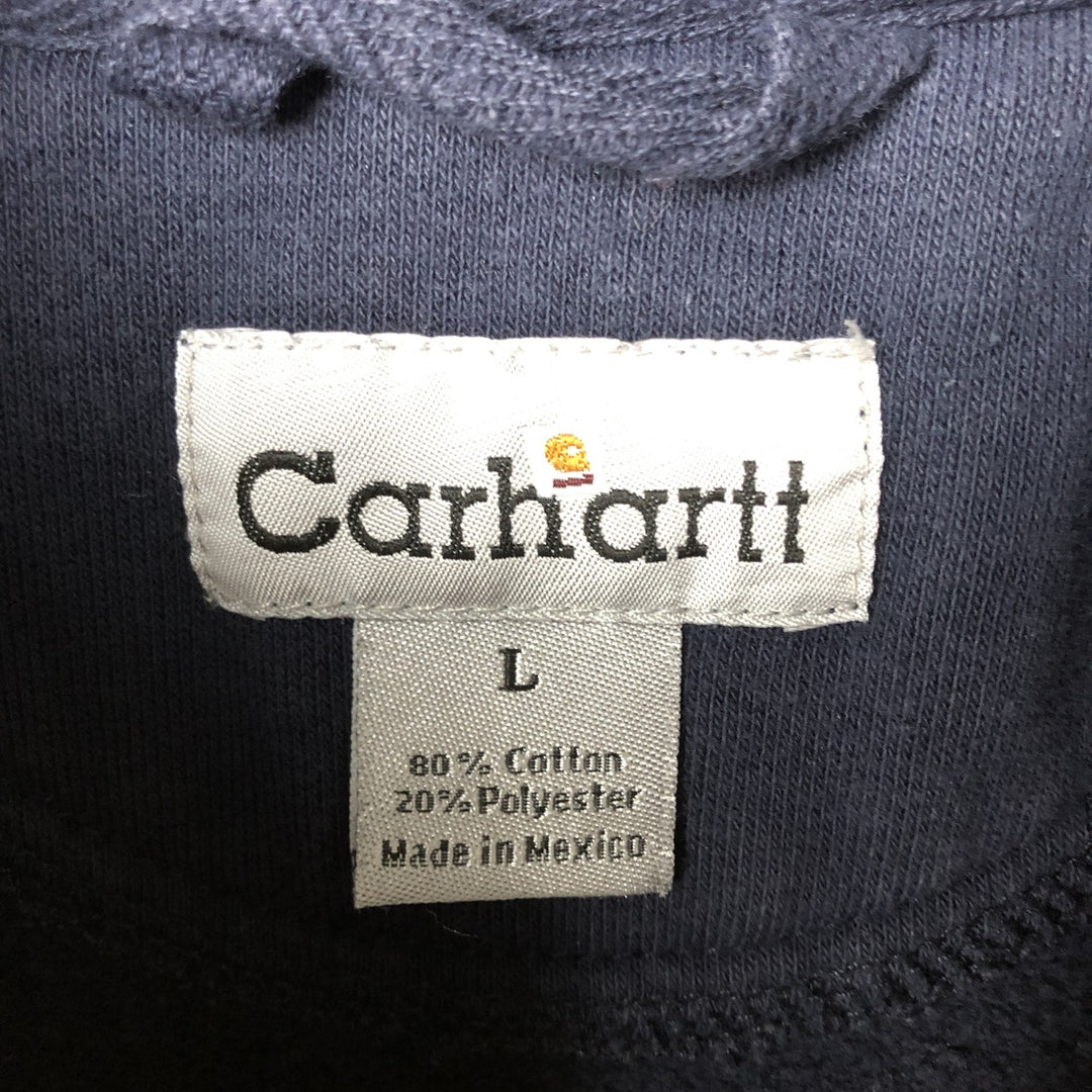 Carhartt Sweat Pullover Hoodie Men's Size L cotton navy blue type Vintage Second Hand