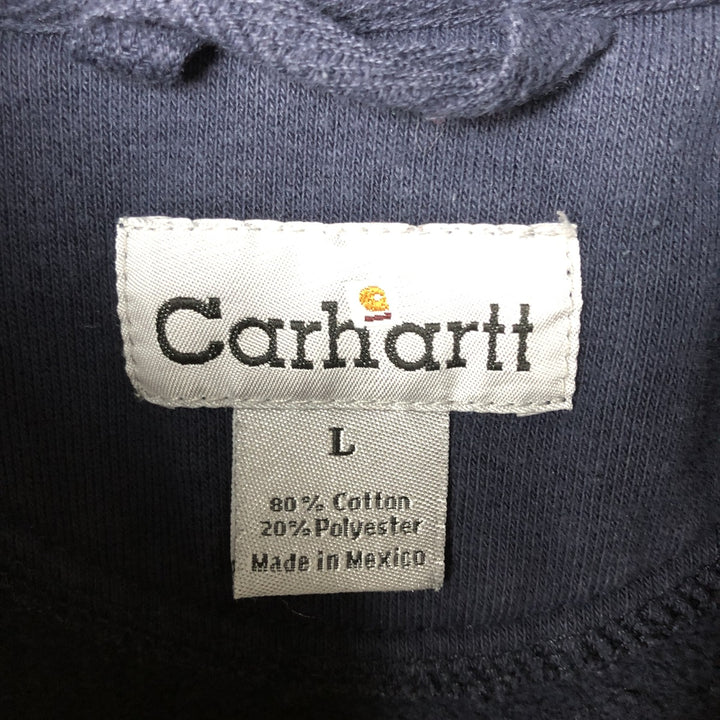 Carhartt Sweat Pullover Hoodie Men's Size L cotton navy blue type Vintage Second Hand