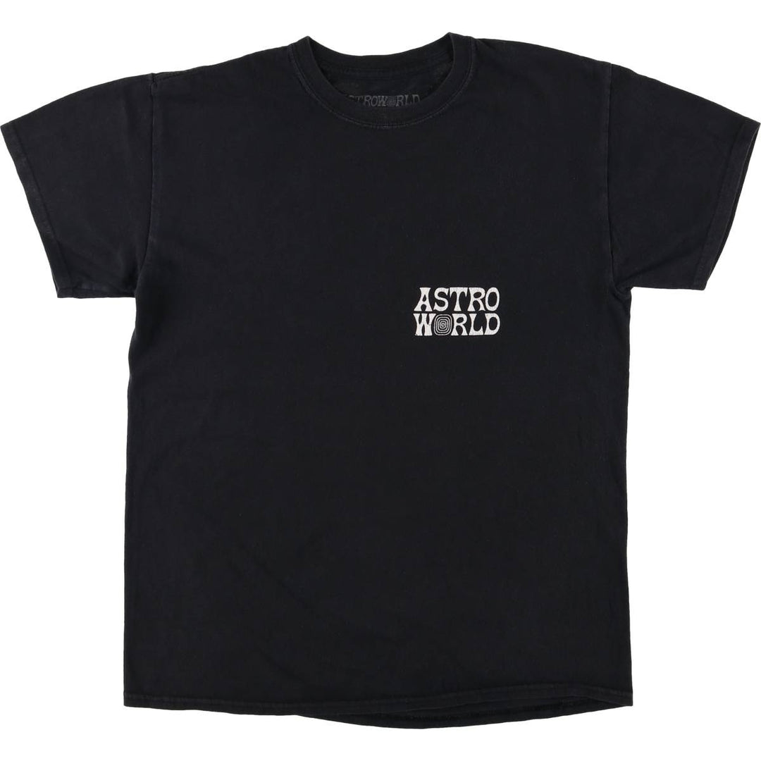 ASTRO WORLD Astroworld Rap T-shirt, Men's Size M cotton black type Vintage Second Hand
