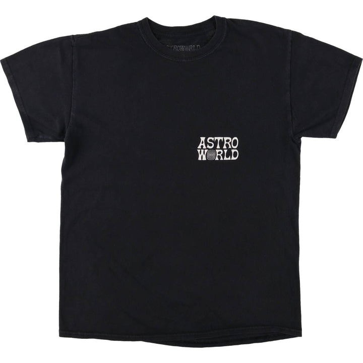 ASTRO WORLD Astroworld Rap T-shirt, Men's Size M cotton black type Vintage Second Hand
