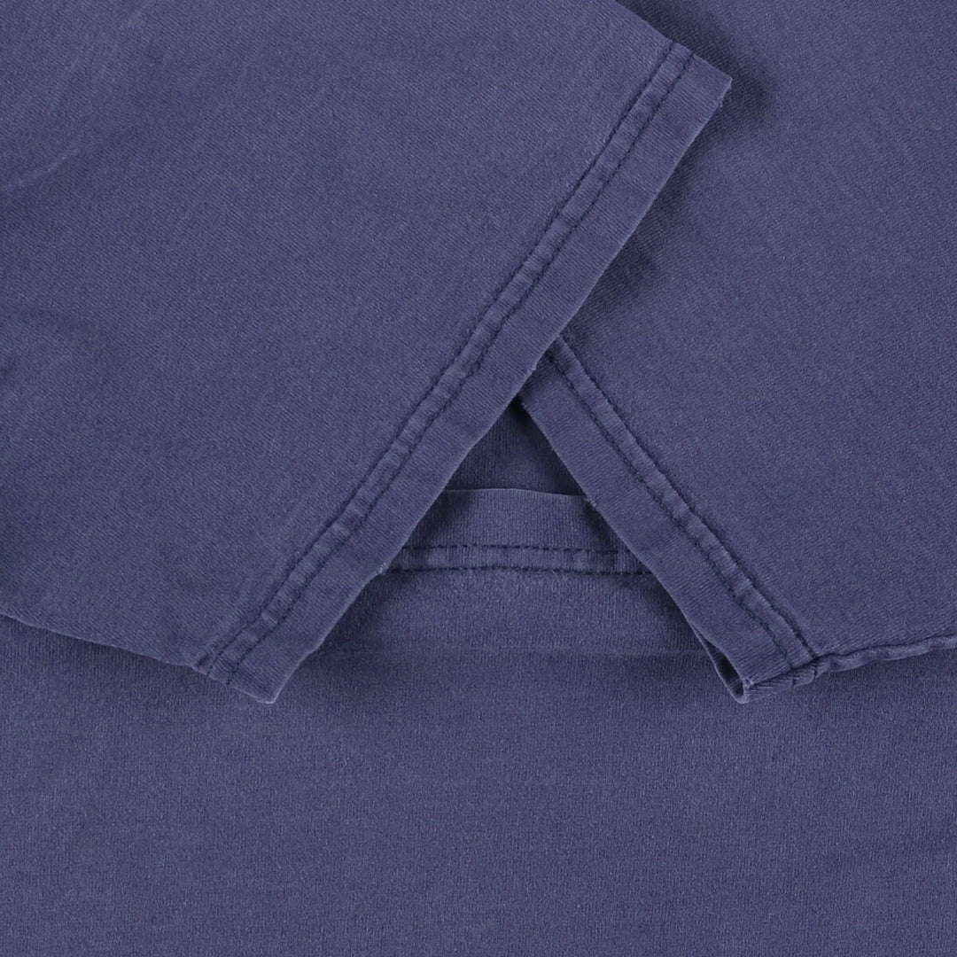 00'S Fruit of the Loom printed T-shirt, men's size XL cotton navy blue type Vintage Second Hand