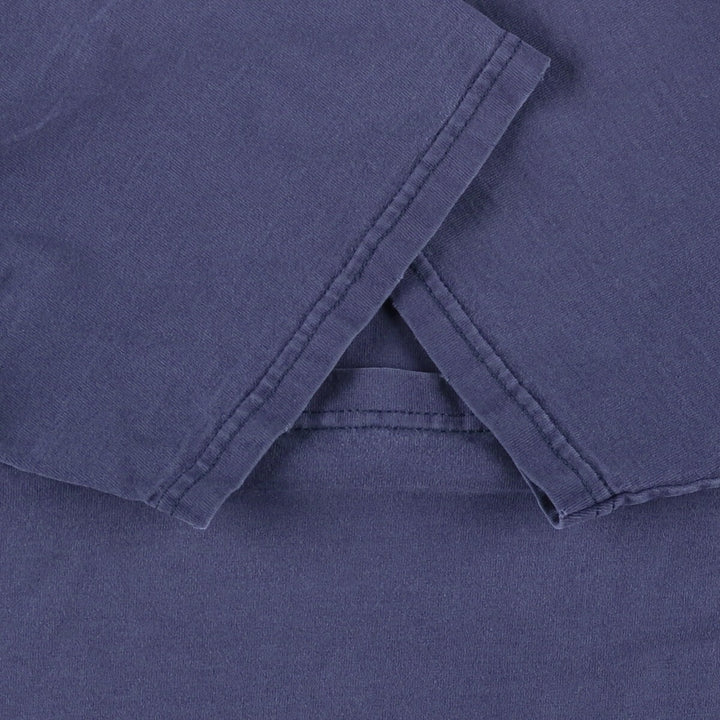 00'S Fruit of the Loom printed T-shirt, men's size XL cotton navy blue type Vintage Second Hand