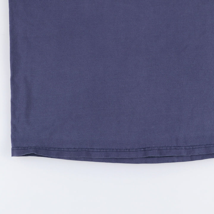 00'S Fruit of the Loom printed T-shirt, men's size XL cotton navy blue type Vintage Second Hand