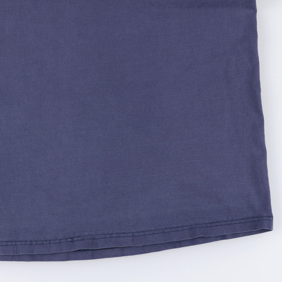00'S Fruit of the Loom printed T-shirt, men's size XL cotton navy blue type Vintage Second Hand