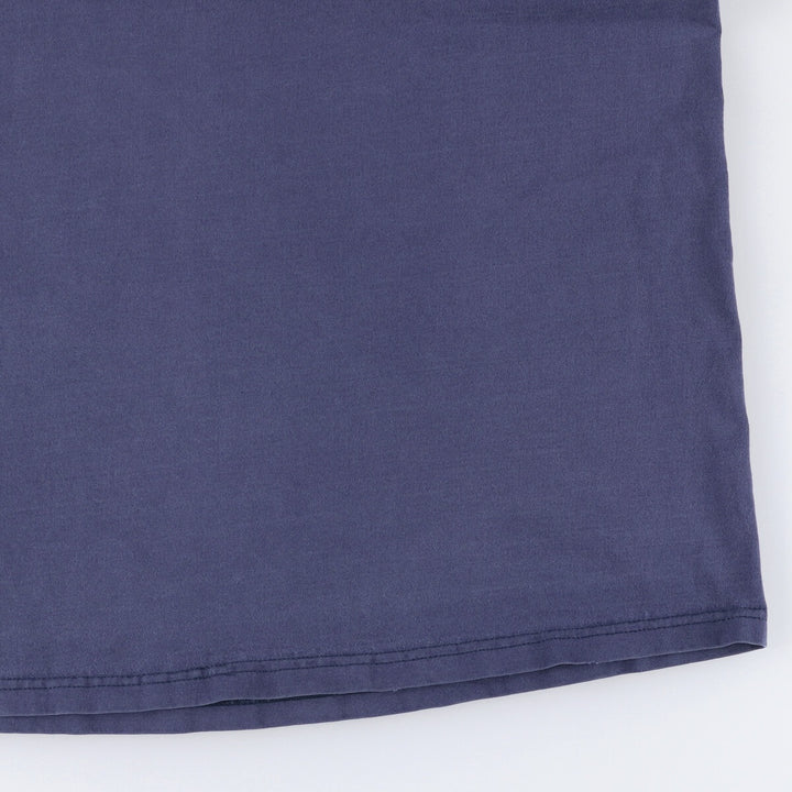 00'S Fruit of the Loom printed T-shirt, men's size XL cotton navy blue type Vintage Second Hand