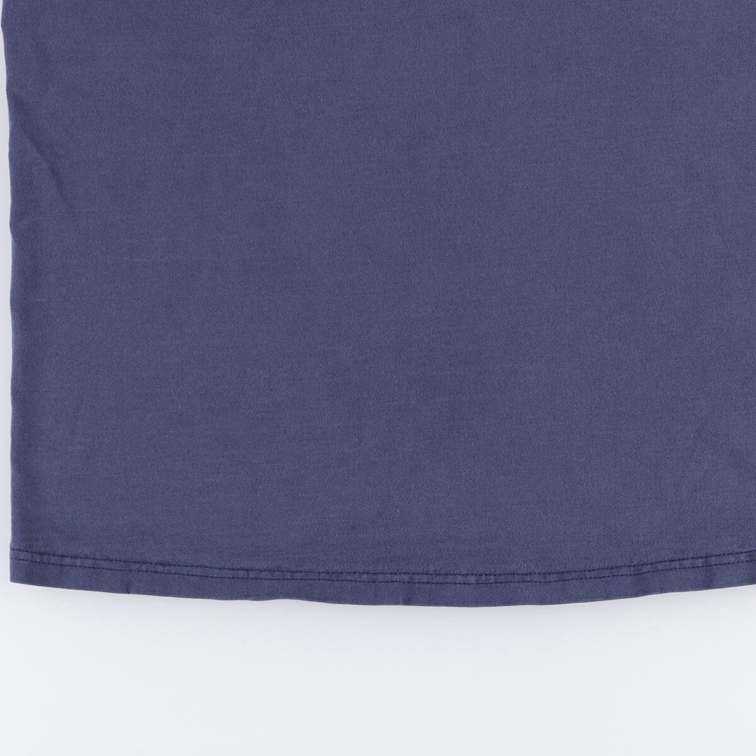 00'S Fruit of the Loom printed T-shirt, men's size XL cotton navy blue type Vintage Second Hand