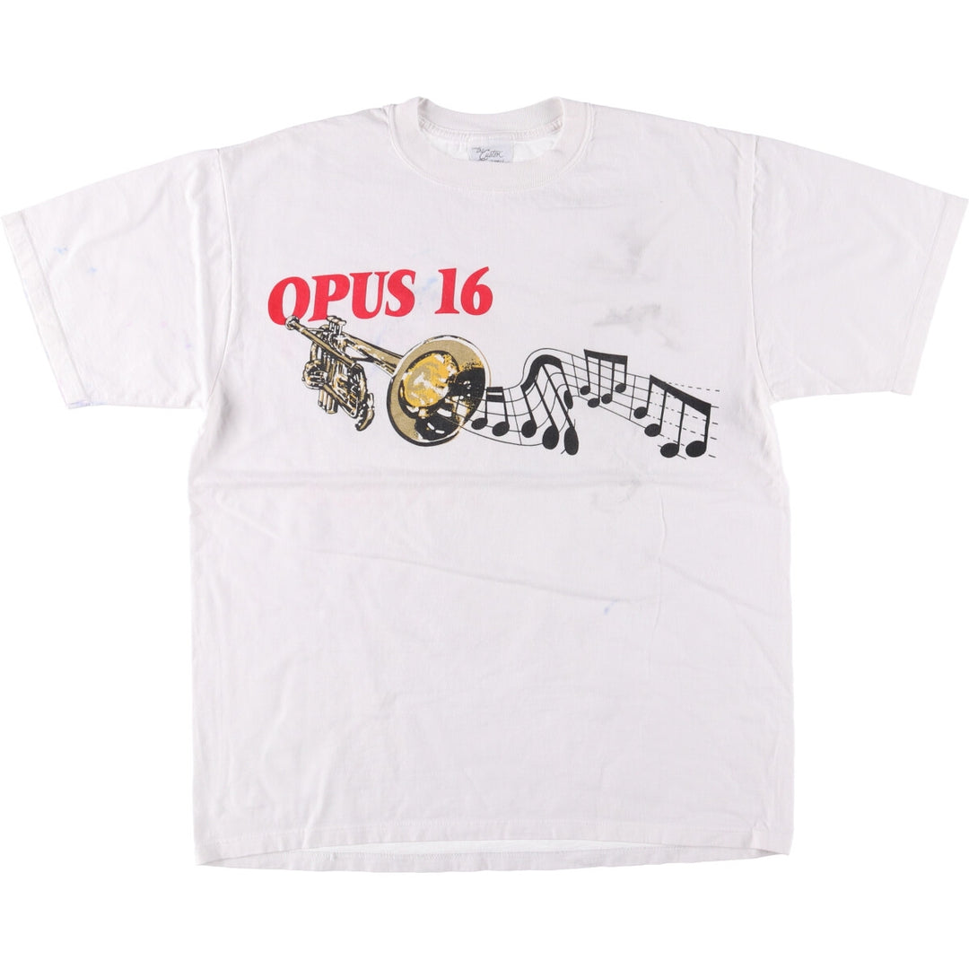 The Custom Company Printed T-Shirt, Made in USA, Men's Size L cotton white type Vintage Second Hand
