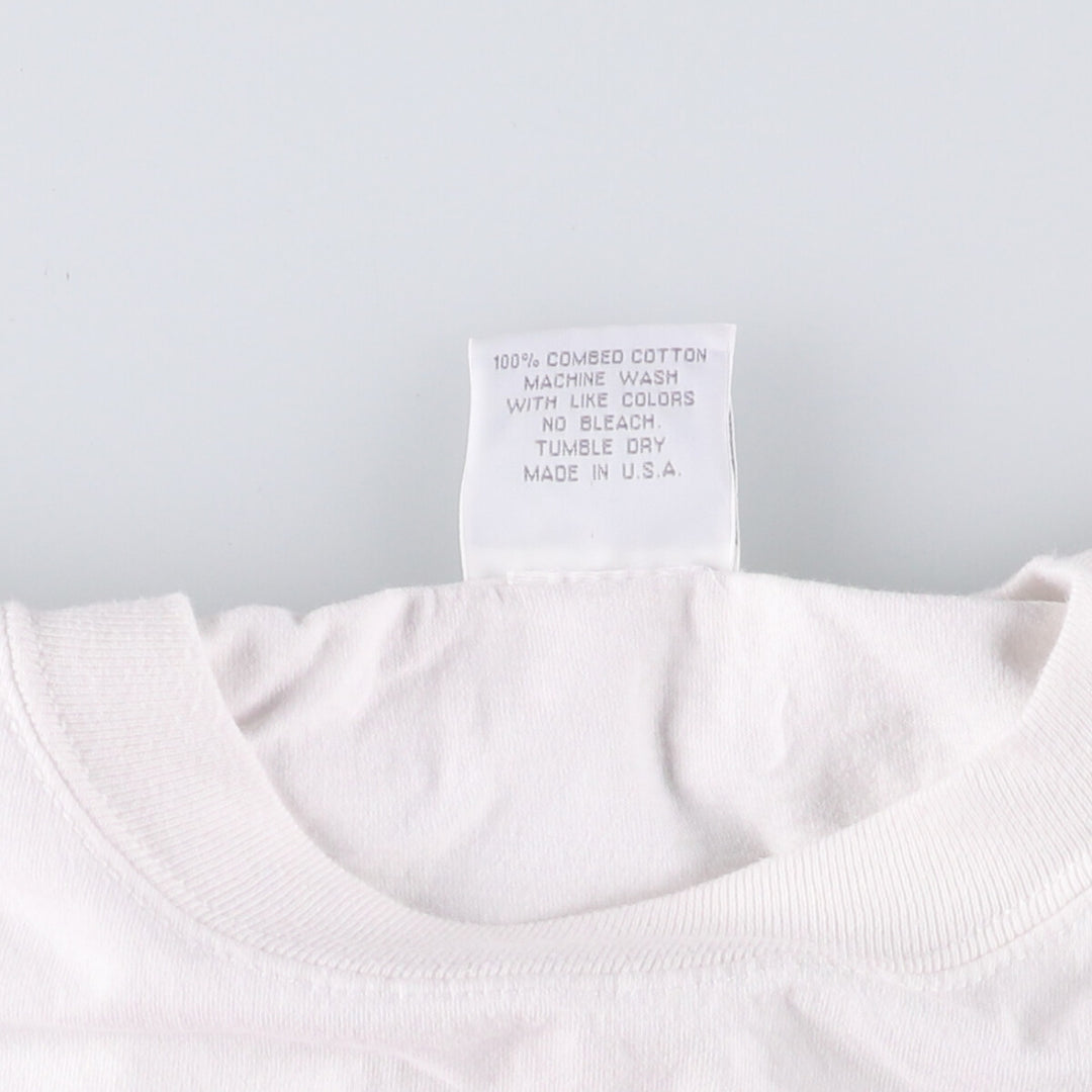 The Custom Company Printed T-Shirt, Made in USA, Men's Size L cotton white type Vintage Second Hand