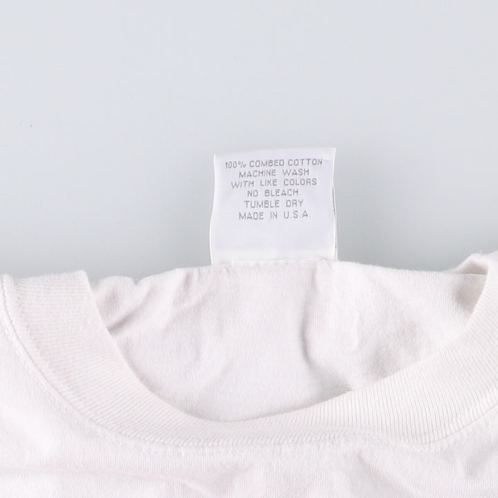 The Custom Company Printed T-Shirt, Made in USA, Men's Size L cotton white type Vintage Second Hand