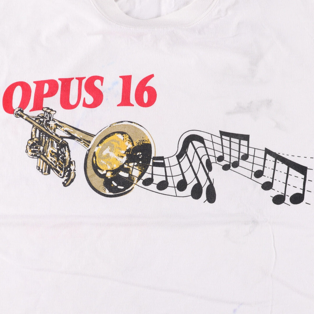 The Custom Company Printed T-Shirt, Made in USA, Men's Size L cotton white type Vintage Second Hand