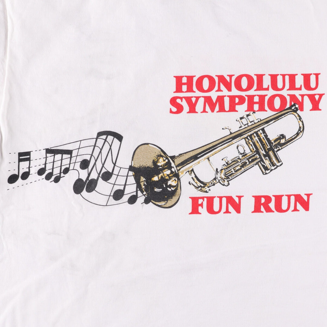 The Custom Company Printed T-Shirt, Made in USA, Men's Size L cotton white type Vintage Second Hand
