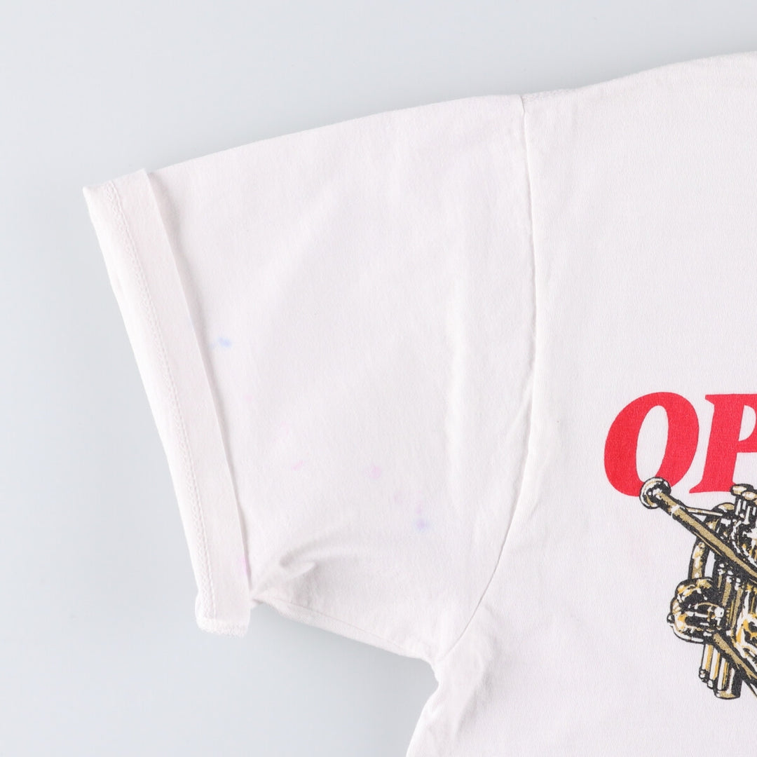 The Custom Company Printed T-Shirt, Made in USA, Men's Size L cotton white type Vintage Second Hand