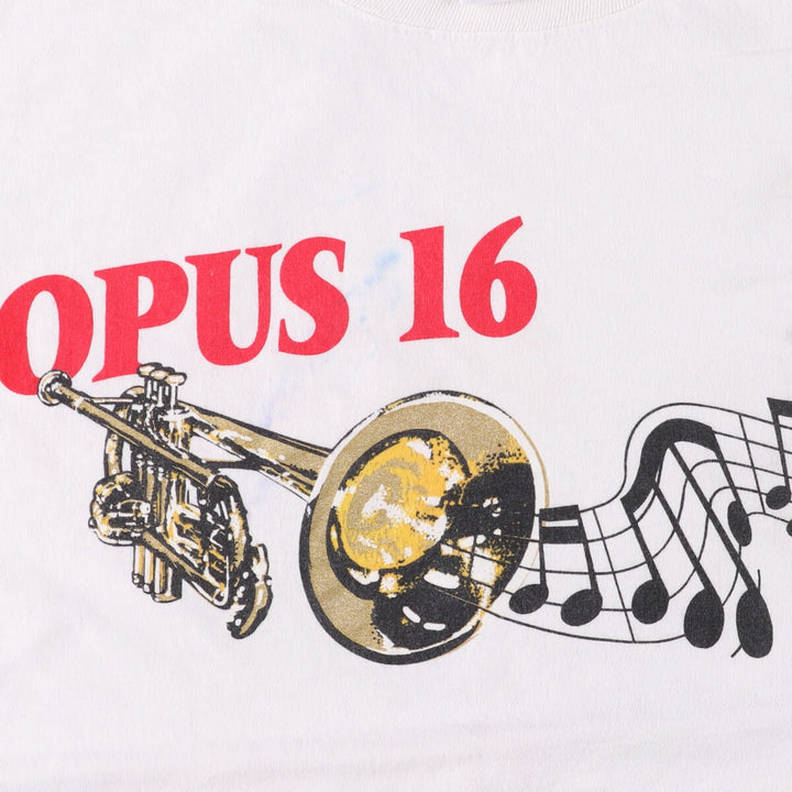 The Custom Company Printed T-Shirt, Made in USA, Men's Size L cotton white type Vintage Second Hand
