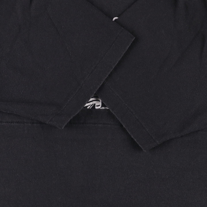80'S Hanes Fifty-Fifty Blue Tag Printed T-Shirt Made in USA Men's L Size Vintage cotton black type Vintage Second Hand