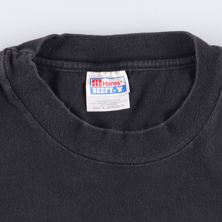 00'S Hanes BEEFY-T Printed T-shirt, Men's XL cotton black type Vintage Second Hand