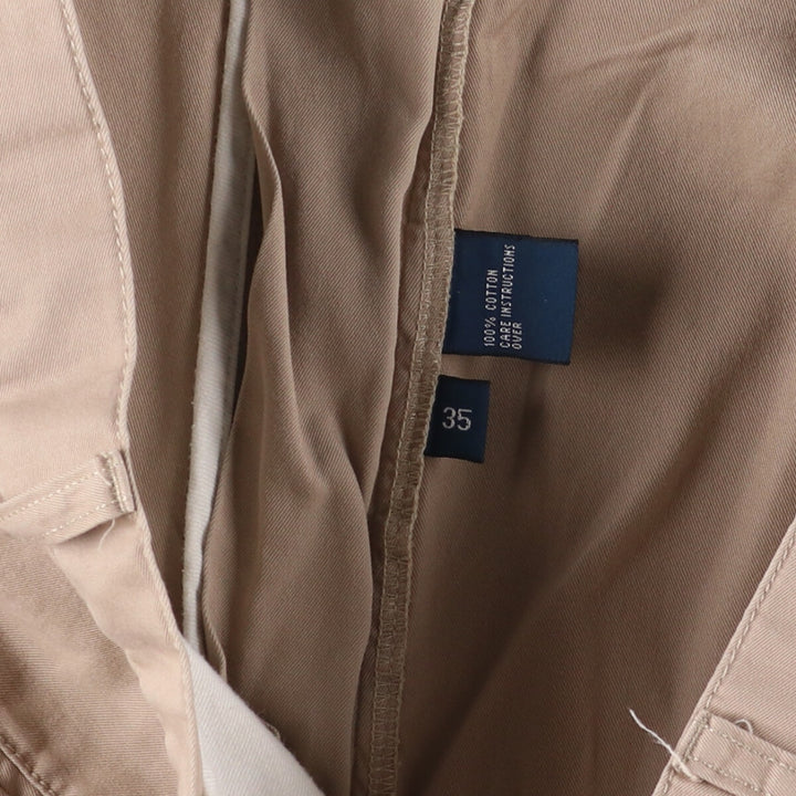 Ralph Lauren POLO by Ralph Lauren TYLER SHORT Two-pleat Chino Shorts, Men's Size W34 cotton Beige type Vintage Second Hand