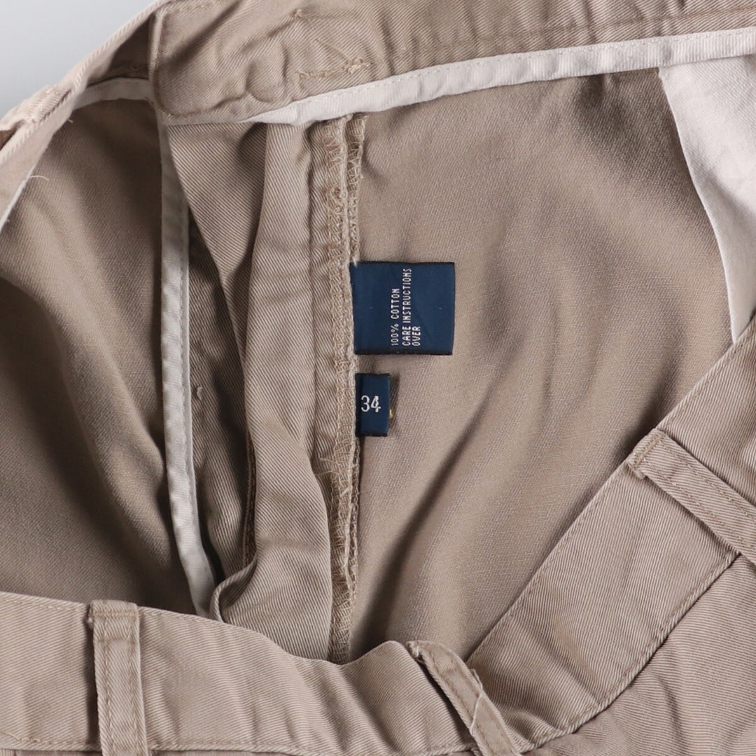 Ralph Lauren POLO by Ralph Lauren TYLER SHORT Two-pleat chino shorts, short pants, men's size W33 cotton Beige type Vintage Second Hand