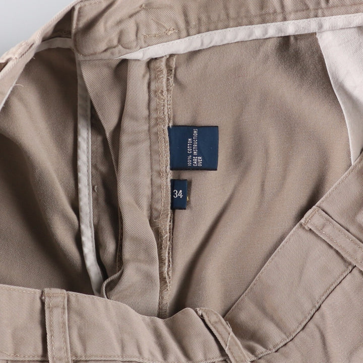 Ralph Lauren POLO by Ralph Lauren TYLER SHORT Two-pleat chino shorts, short pants, men's size W33 cotton Beige type Vintage Second Hand