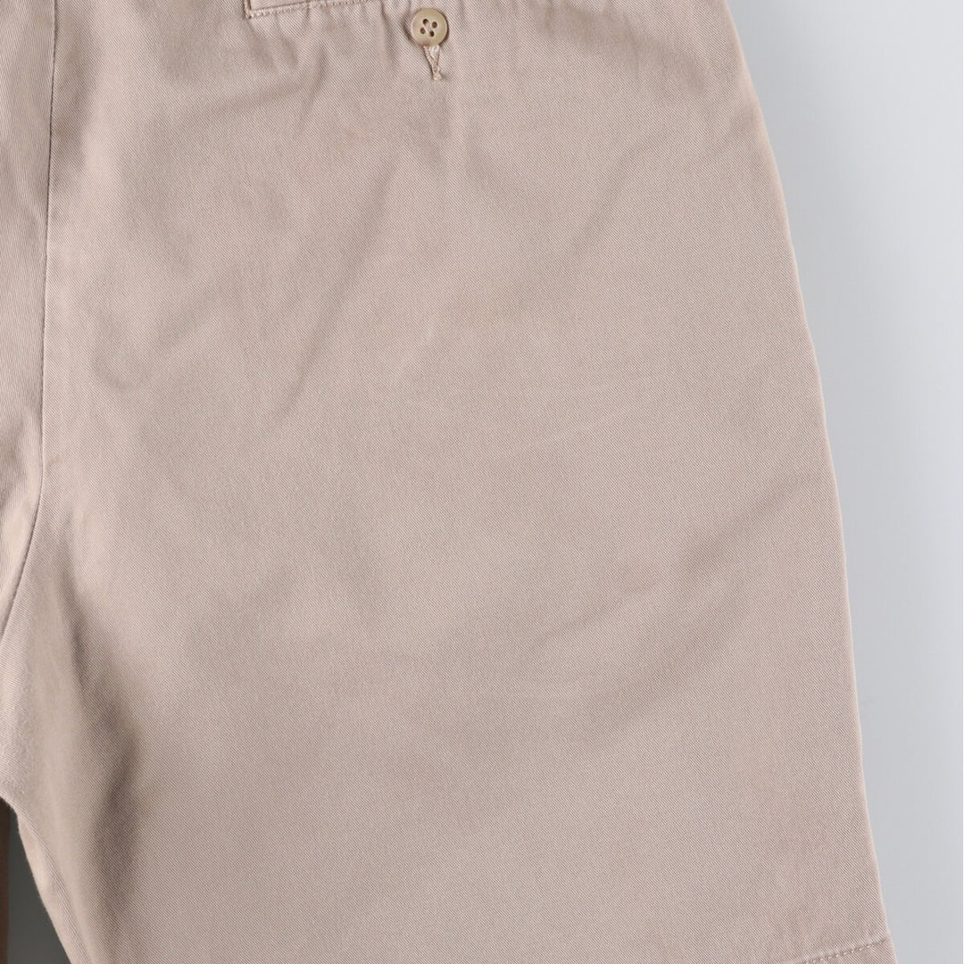 Ralph Lauren POLO by Ralph Lauren TYLER SHORT Two-pleat chino shorts, short pants, men's size W33 cotton Beige type Vintage Second Hand