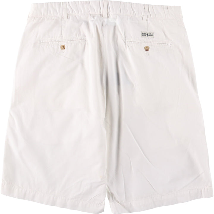 Ralph Lauren POLO by Ralph Lauren Two-pleat Chino Shorts, Men's Size W34 cotton white type Vintage Second Hand