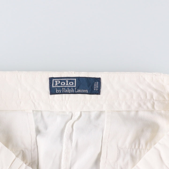 Ralph Lauren POLO by Ralph Lauren Two-pleat Chino Shorts, Men's Size W34 cotton white type Vintage Second Hand