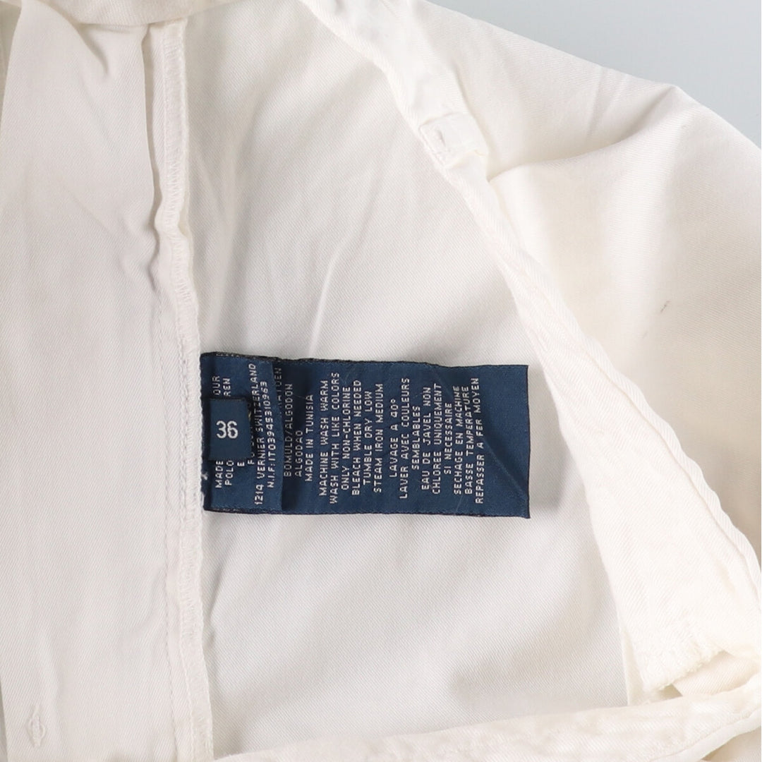 Ralph Lauren POLO by Ralph Lauren Two-pleat Chino Shorts, Men's Size W34 cotton white type Vintage Second Hand