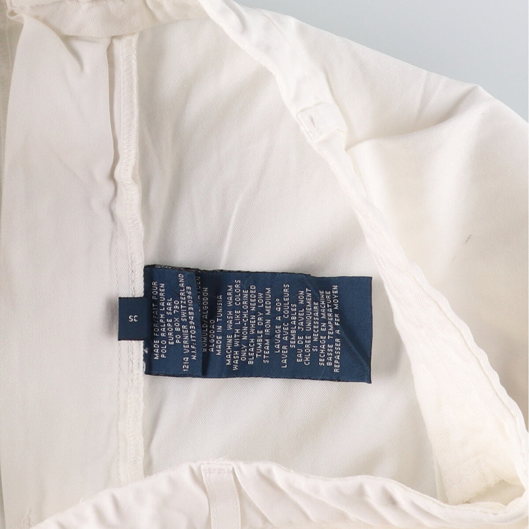 Ralph Lauren POLO by Ralph Lauren Two-pleat Chino Shorts, Men's Size W34 cotton white type Vintage Second Hand