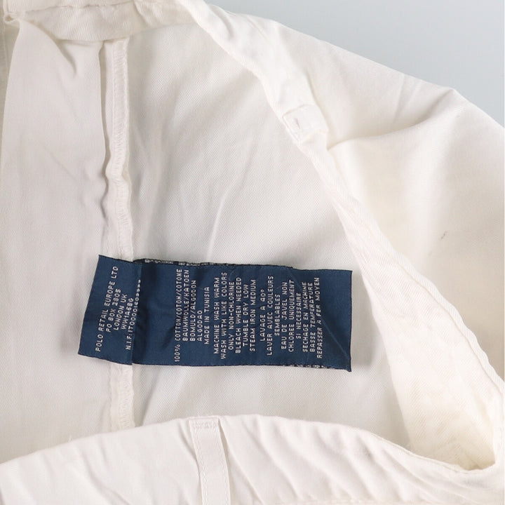 Ralph Lauren POLO by Ralph Lauren Two-pleat Chino Shorts, Men's Size W34 cotton white type Vintage Second Hand