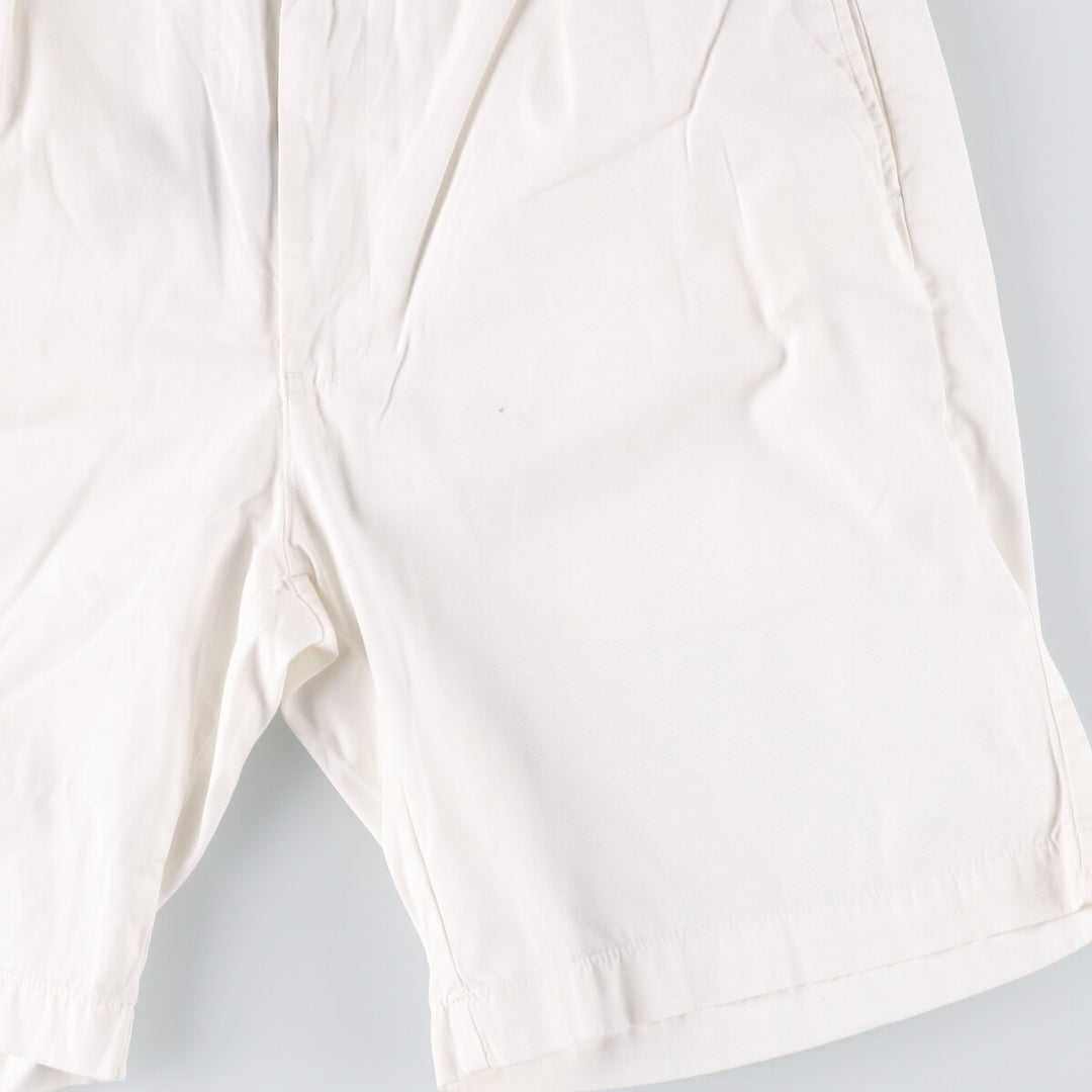 Ralph Lauren POLO by Ralph Lauren Two-pleat Chino Shorts, Men's Size W34 cotton white type Vintage Second Hand
