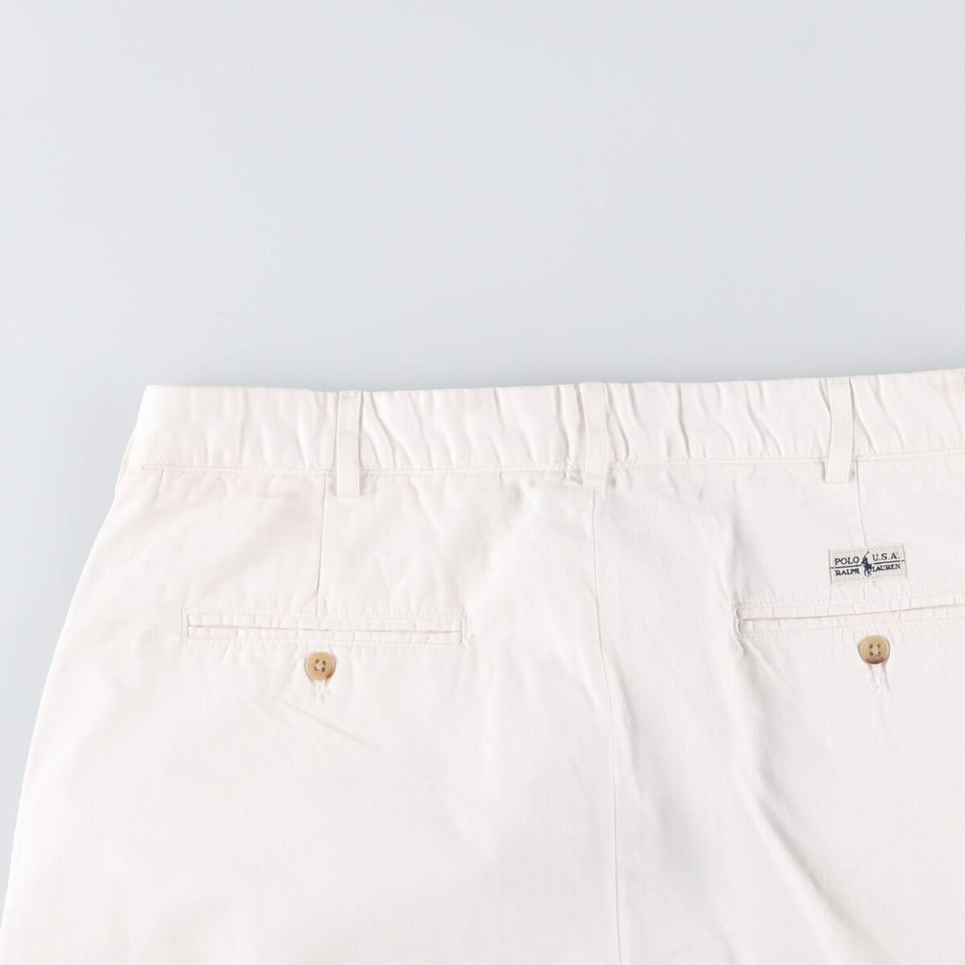 Ralph Lauren POLO by Ralph Lauren Two-pleat Chino Shorts, Men's Size W34 cotton white type Vintage Second Hand