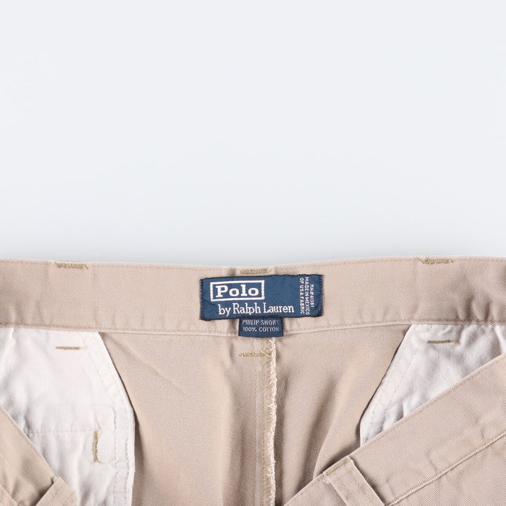 Ralph Lauren POLO by Ralph Lauren PHILIP SHORT Chino Shorts, Men's Size W35 cotton Beige type Vintage Second Hand