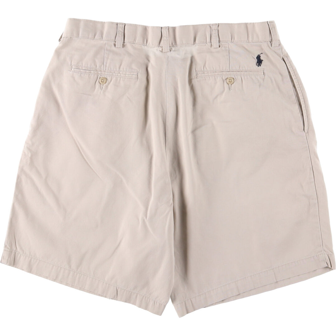 Ralph Lauren POLO by Ralph Lauren TYLER SHORT Two-pleat chino shorts, short pants, men's w35 equivalent cotton Beige type Vintage Second Hand