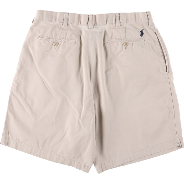 Ralph Lauren POLO by Ralph Lauren TYLER SHORT Two-pleat chino shorts, short pants, men's w35 equivalent cotton Beige type Vintage Second Hand