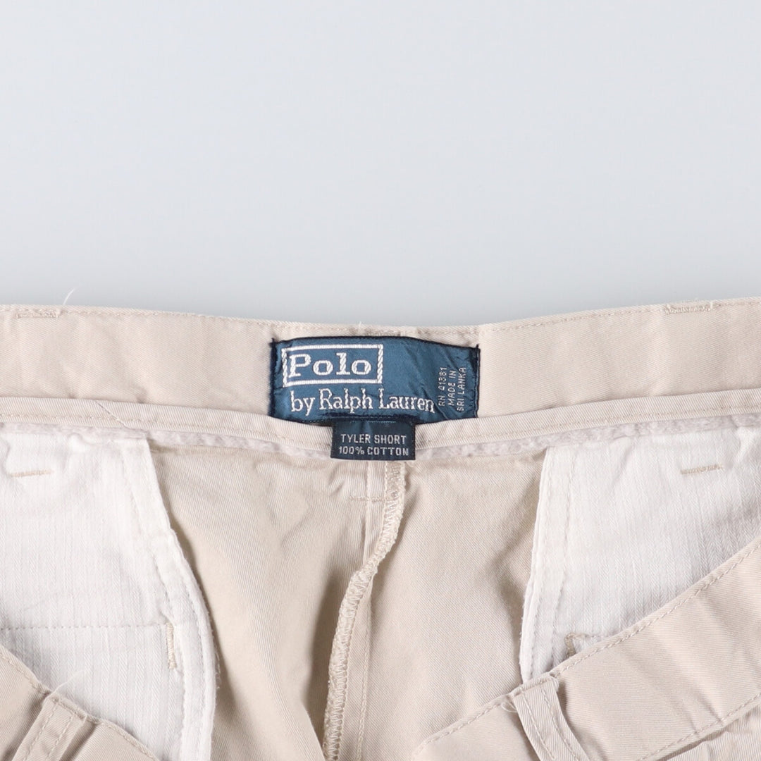 Ralph Lauren POLO by Ralph Lauren TYLER SHORT Two-pleat chino shorts, short pants, men's w35 equivalent cotton Beige type Vintage Second Hand