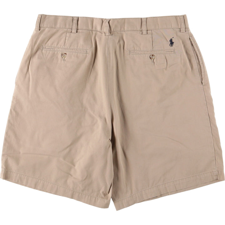 Ralph Lauren POLO by Ralph Lauren TYLER SHORT Two-pleat chino shorts, short pants, men's size W36 cotton Beige type Vintage Second Hand