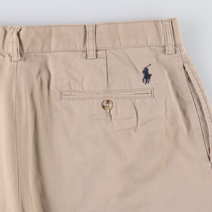 Ralph Lauren POLO by Ralph Lauren TYLER SHORT Two-pleat chino shorts, short pants, men's size W36 cotton Beige type Vintage Second Hand