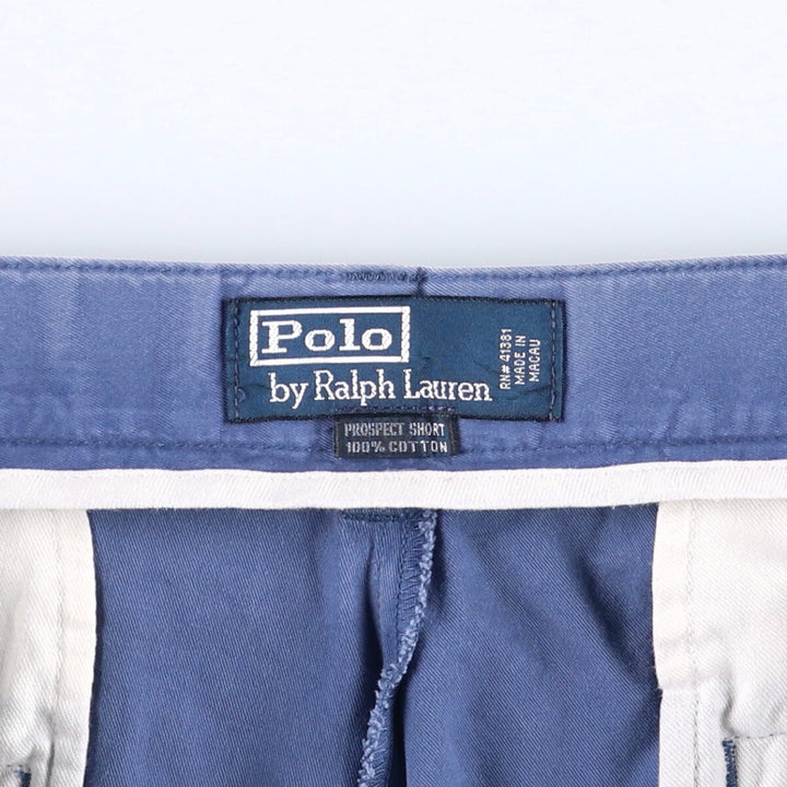 Ralph Lauren POLO by Ralph Lauren PROSPECT SHORT Chino shorts Short pants Men's W34 equivalent cotton blue type Vintage Second Hand