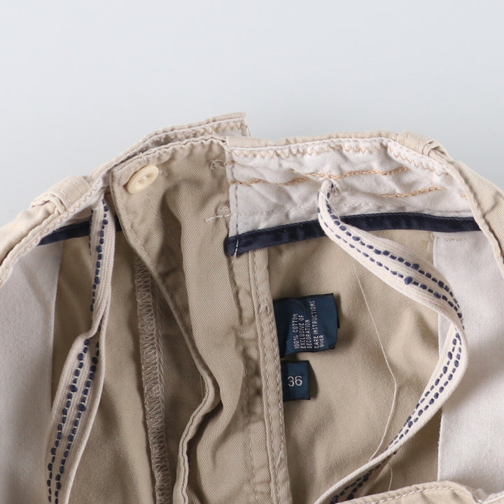 Ralph Lauren POLO by Ralph Lauren Two-pleat Chino Shorts, Men's, Size W37 cotton Beige type Vintage Second Hand
