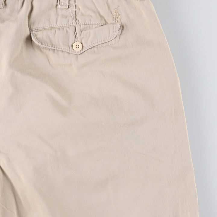 Ralph Lauren POLO by Ralph Lauren Two-pleat Chino Shorts, Men's, Size W37 cotton Beige type Vintage Second Hand