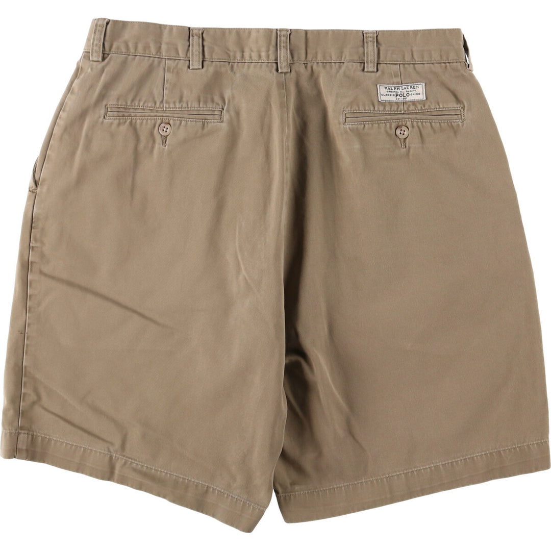Ralph Lauren POLO by Ralph Lauren PROSPECT SHORT Chino Shorts, Men's Size W32 cotton beige type brown Vintage Second Hand