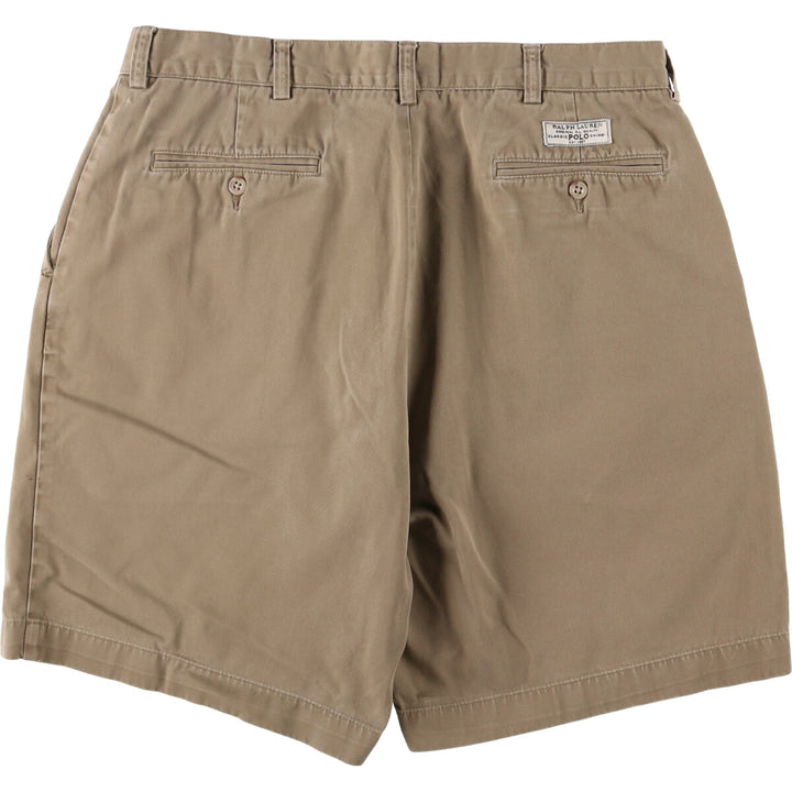 Ralph Lauren POLO by Ralph Lauren PROSPECT SHORT Chino Shorts, Men's Size W32 cotton beige type brown Vintage Second Hand
