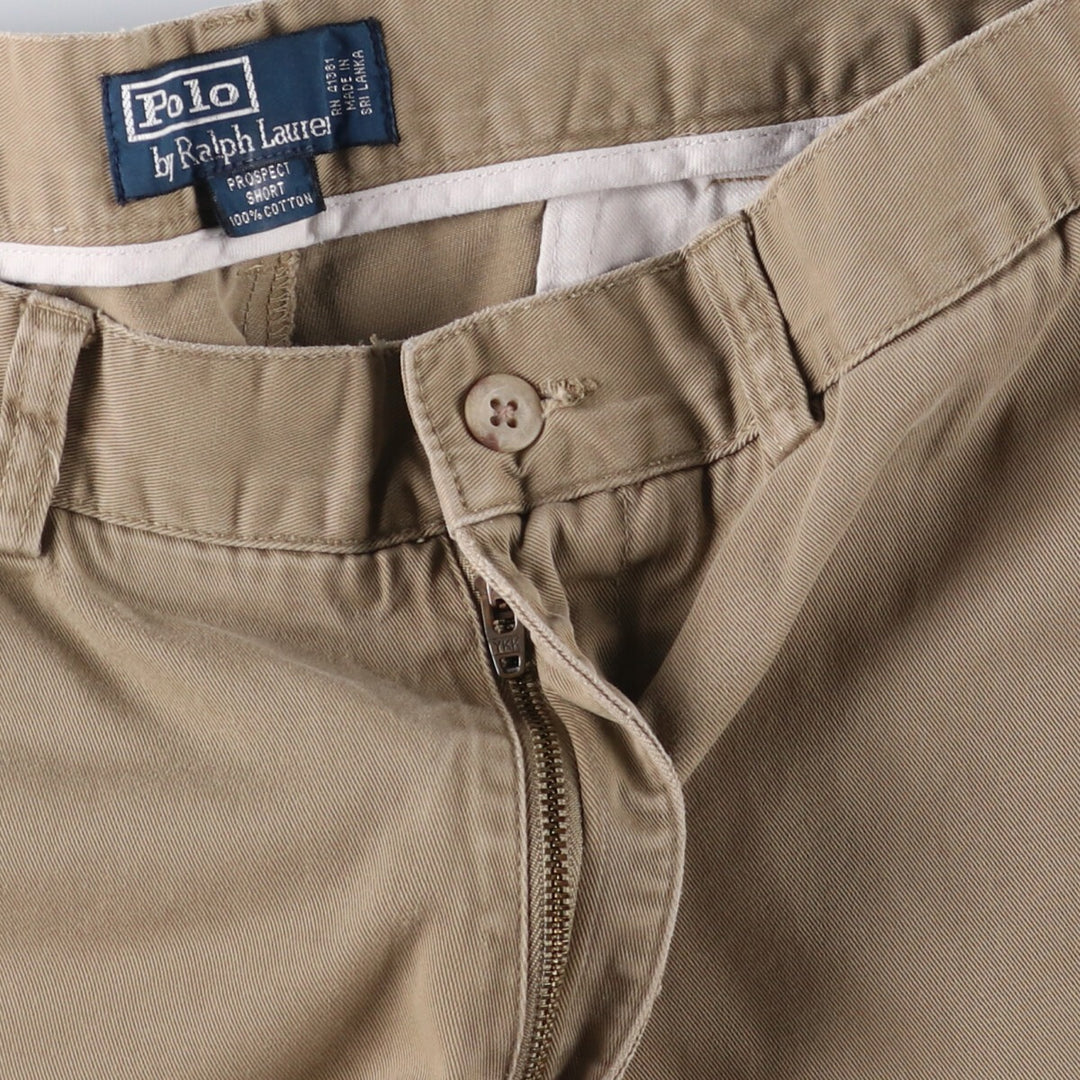 Ralph Lauren POLO by Ralph Lauren PROSPECT SHORT Chino Shorts, Men's Size W32 cotton beige type brown Vintage Second Hand
