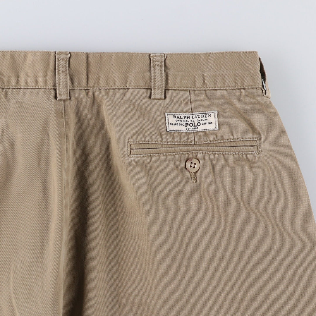 Ralph Lauren POLO by Ralph Lauren PROSPECT SHORT Chino Shorts, Men's Size W32 cotton beige type brown Vintage Second Hand