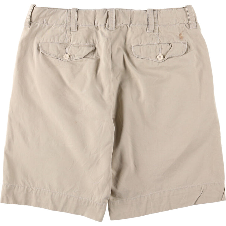 Ralph Lauren POLO by Ralph Lauren Two-pleat Chino Shorts, Men's, Size W34 cotton Beige type Vintage Second Hand