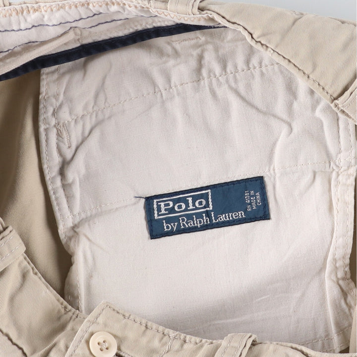 Ralph Lauren POLO by Ralph Lauren Two-pleat Chino Shorts, Men's, Size W34 cotton Beige type Vintage Second Hand