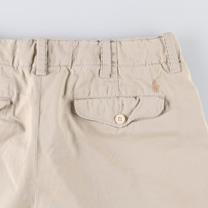 Ralph Lauren POLO by Ralph Lauren Two-pleat Chino Shorts, Men's, Size W34 cotton Beige type Vintage Second Hand