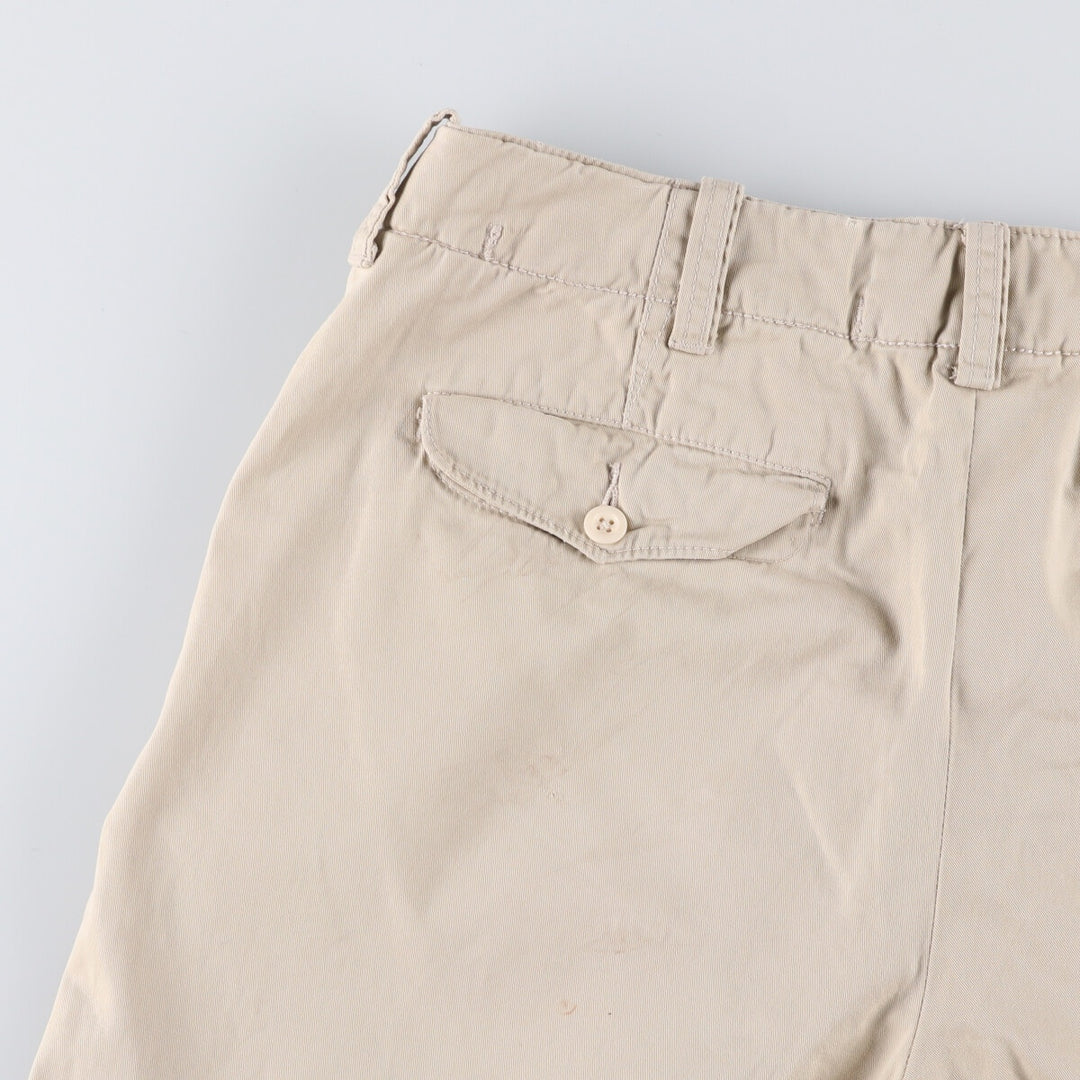 Ralph Lauren POLO by Ralph Lauren Two-pleat Chino Shorts, Men's, Size W34 cotton Beige type Vintage Second Hand