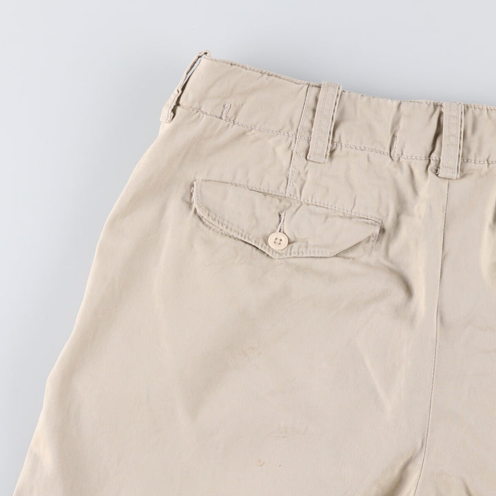 Ralph Lauren POLO by Ralph Lauren Two-pleat Chino Shorts, Men's, Size W34 cotton Beige type Vintage Second Hand