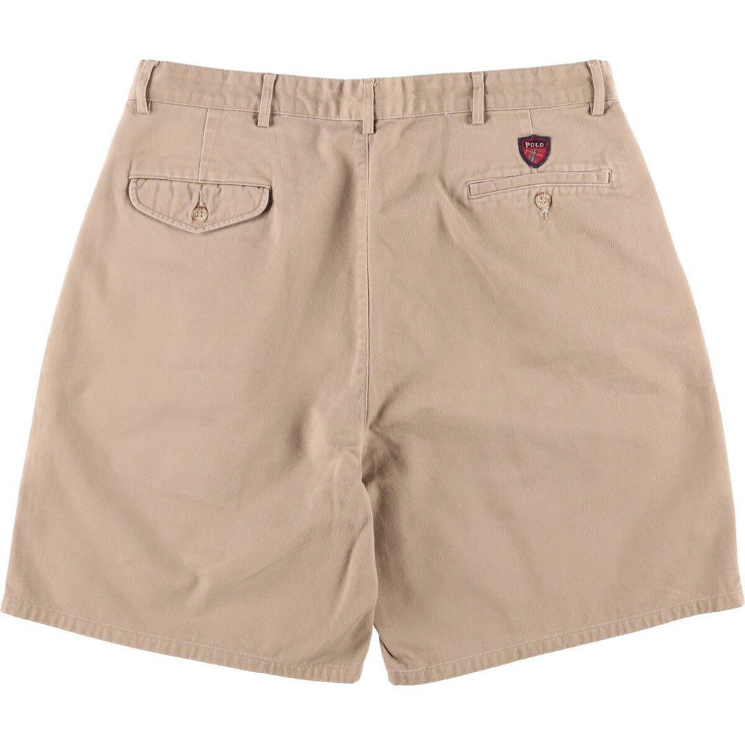 Ralph Lauren POLO GOLF two-pleat chino shorts, men's size W34 cotton brown type Vintage Second Hand